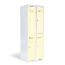 #02 MINI 4 - 4-türiger Kleiderschrank mit kurzen Türen, 1800/600/500 mm, RAL 1013