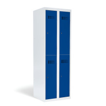#02 MINI 4 - 4-türiger Kleiderschrank mit kurzen Türen, 1800/600/500 mm, RAL 5010