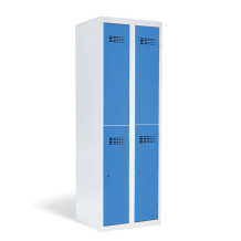 #02 MINI 4 - 4-türiger Kleiderschrank mit kurzen Türen, 1800/600/500 mm, RAL 5012