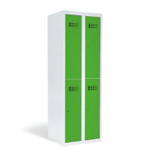 #02 MINI 4 - 4-türiger Kleiderschrank mit kurzen Türen, 1800/600/500 mm, RAL 6018