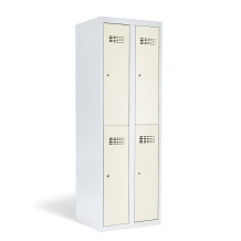 #02 MINI 4 - 4-türiger Kleiderschrank mit kurzen Türen, RAL 9010