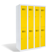 8-türiger Kleiderschrank mit kurzen Türen, RAL 1023