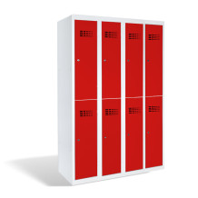 8-türiger Kleiderschrank mit kurzen Türen, RAL 3020