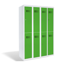 8-türiger Kleiderschrank mit kurzen Türen, RAL 6018