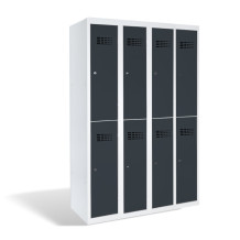 8-türiger Kleiderschrank mit kurzen Türen, RAL 7016