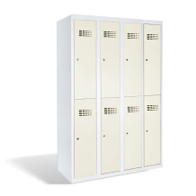 8-türiger Kleiderschrank mit kurzen Türen, RAL 9010
