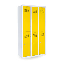 #03 MINI 6 – 6-türiger Kleiderschrank mit kurzen Türen, 1800/900/500 mm, RAL 1023