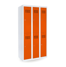 #03 MINI 6 – 6-türiger Kleiderschrank mit kurzen Türen, 1800/900/500 mm, RAL 2004