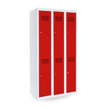 #03 MINI 6 – 6-türiger Kleiderschrank mit kurzen Türen, 1800/900/500 mm, RAL 3020