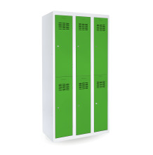 #03 MINI 6 – 6-türiger Kleiderschrank mit kurzen Türen, 1800/900/500 mm, RAL 6018