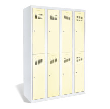 #03 MINI 8 – 8-türiger Kleiderschrank mit kurzen Türen, 1800/1200/500 mm, RAL 1013