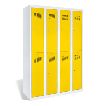 #03 MINI 8 – 8-türiger Kleiderschrank mit kurzen Türen, 1800/1200/500 mm, RAL 1023