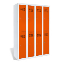 #03 MINI 8 – 8-türiger Kleiderschrank mit kurzen Türen, 1800/1200/500 mm, RAL 2004