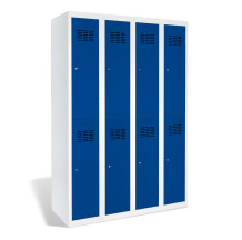 #03 MINI 8 – 8-türiger Kleiderschrank mit kurzen Türen, 1800/1200/500 mm, RAL 5010