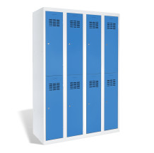 #03 MINI 8 – 8-türiger Kleiderschrank mit kurzen Türen, 1800/1200/500 mm, RAL 5012
