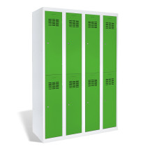 #03 MINI 8 – 8-türiger Kleiderschrank mit kurzen Türen, 1800/1200/500 mm, RAL 6018