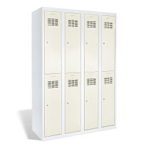#03 MINI 8 – 8-türiger Kleiderschrank mit kurzen Türen, 1800/1200/500 mm, RAL 9010