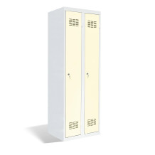 #03 STANDARD 2 – 2-türiger Kleiderschrank, 1800/600/500 mm, RAL 1013