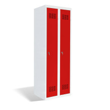 #03 STANDARD 2 – 2-türiger Kleiderschrank, 1800/600/500 mm, RAL 3020
