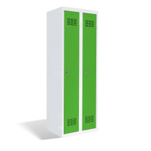 #03 STANDARD 2 – 2-türiger Kleiderschrank, 1800/600/500 mm, RAL 6018