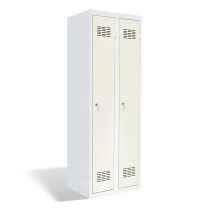 #03 STANDARD 2 – 2-türiger Kleiderschrank, 1800/600/500 mm, RAL 9010