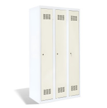 #03 STANDARD 3 – 3-türiger Metallschrank, 1800/900/500 mm, RAL 9010
