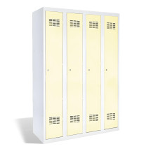 #03 STANDARD 4 – 4-türiger Metallschrank, 1800/1200/500 mm, RAL 1013