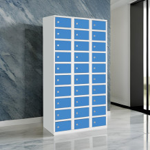 #03 BOXES 30 BLUE – Box mit 30 Fächern zur Aufbewahrung von Wertgegenständen, 1850/900/500 mm
