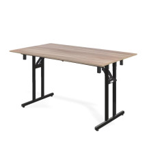 Klapptisch mit solider Metallkonstruktion.