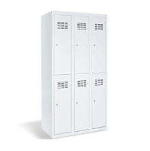 #03 MINI 6 – 6-türiger Kleiderschrank mit kurzen Türen, 1800/900/500 mm, RAL 1013
