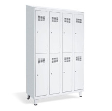 #03 MINI 8 – 8-türiger Kleiderschrank mit kurzen Türen, 1800/1200/500 mm, RAL 9010