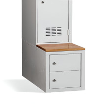 1+1-türiger Schuhschrank mit 400 mm Fachbreite