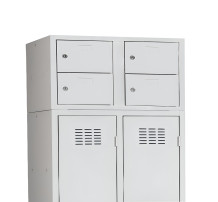 2+2-türiger Schuhschrank mit Fachbreite 400 mm