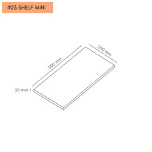 #03 SHELF MINI – Polička do šatníkovej skrine #03 so šírkou priehradky 250 mm