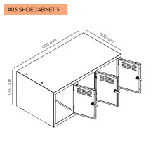 #03 SHOECABINET 3 – 3-dverová skrinka na topánky 300 mm