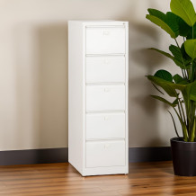 Aktenschrank weiß mit 5 Schubladen