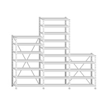 Konfigurierbares Regalsystem, einseitig