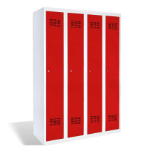 #03 STANDARD 4 – 4-türiger Metallschrank, 1800/1200/500 mm, RAL 3020