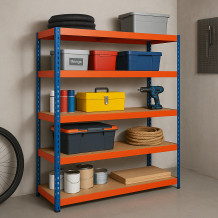 Regalset mit 4 HDF-Regalböden im Industriedesign