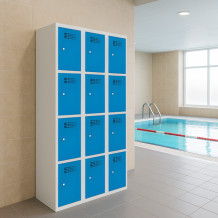 #02 BOXES 12 BLUE - Wertfachschrank, 12 Fächer, 1800/900/500 mm