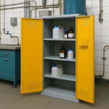Tiefer Schrank für Chemikalien