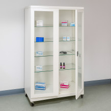 #03 MEDICINE MAXI GLASS – Krankenhaus-Medizinschrank mit Glasböden, 1800/800/435 mm