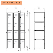 #03 BOXES 12 BLUE _ Technický výkres