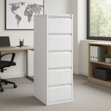 Aktenschrank mit fünf Schubladen.