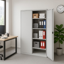 Büroschrank mit 4 Fachböden, 1200 mm breit