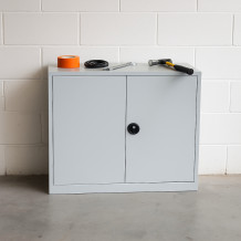 #03 STRONG WIDE MINI - Büroschrank oder Werkstattschrank für Akten mit 2 Fachböden, 1000/1200/420 mm