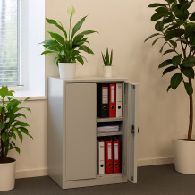 Büroschrank mit 2 Fachböden, 600 mm breit