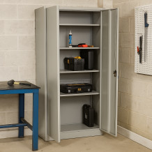 #26 STRONG ECONOMY - Büroschrank oder Werkstattschrank mit 4 Fachböden, 1900/900/400 mm