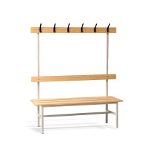 #16 BENCH 1500 AH │ Sitzbank mit Rücklehne und Hakenleiste, 1500 mm