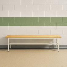Klassische Umkleideraumbank Nr. 16 BENCH 2000. Geeignet für Umkleideräume, Sportvereine, Wellnesscenter und Fitnesscenter.